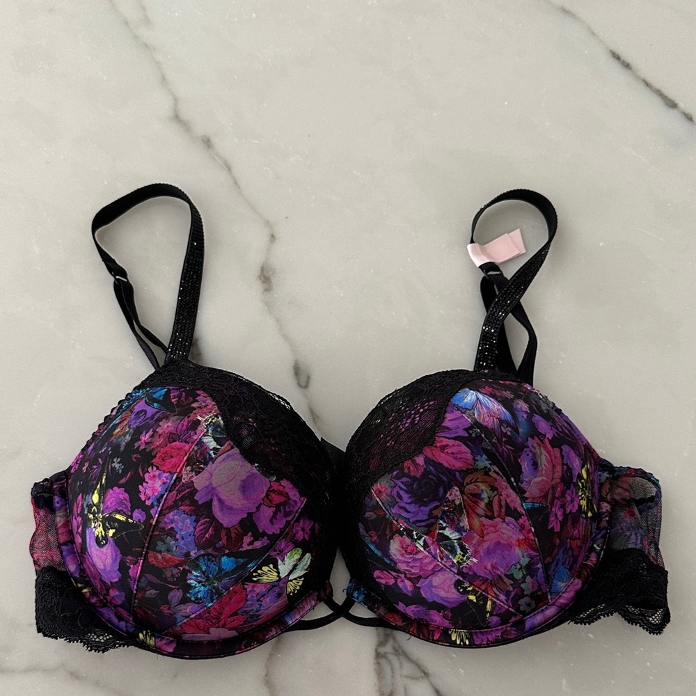 Victoria's Secret Floral Black Bra
